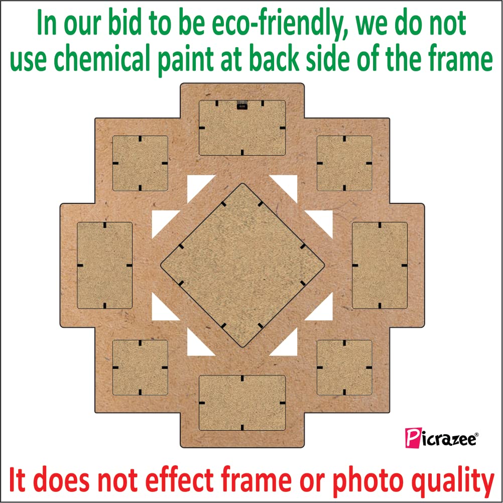 Picrazee Mdf Wall Collage Photo Frame For Multiple Photos In A Single Frame Family Picture Frame Wall Dcor For Living Room, Bedr